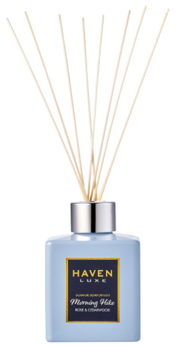 HAVEN DIFFUSER LUXE GLASS - BLUE - MORNING HIKE - 120ML