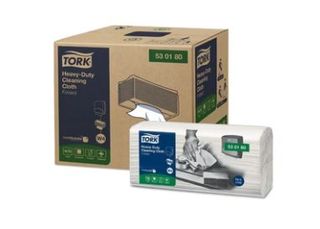 TORK HEAVY DUTY CLEANING CLOTH (W4) FOLDED WHITE (70 per pack) 4 Packs/CTN