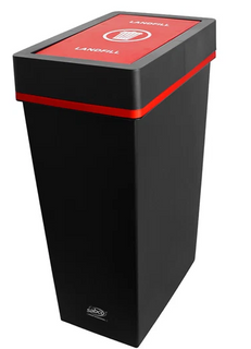 SABCO RECYCLING STATION 40L WITH RED LID (LANDFILL)