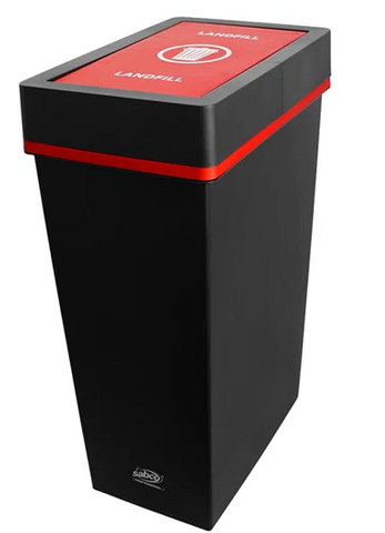 SABCO RECYCLING STATION 40L WITH RED LID (LANDFILL)