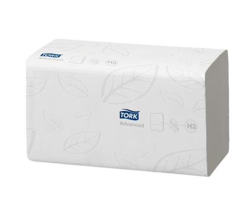TORK SINGLEFOLD HAND TOWEL - 2PLY (H3),  FLUSHABLE, 250 SHEETS PER PACK, 15 PACKS PER CARTON