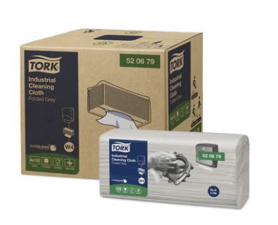 TORK INDUSTRIAL CLEANING CLOTH - GREY 120/PKT - 4 PACKETS PER CARTON