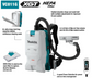 MAKITA  BRUSHLESS BACKPACK VACUUM - 6L-COMPLETE WITH CHARGER/BATTERY