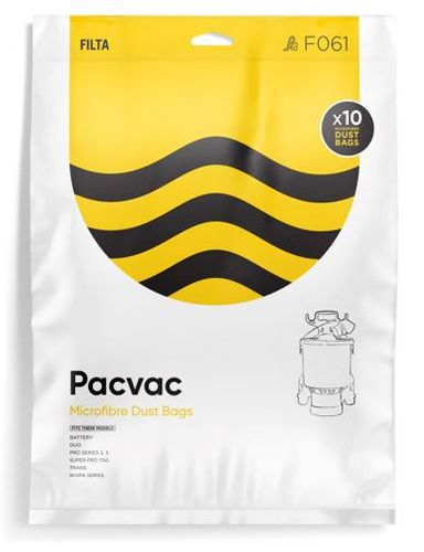 VACUUM BAGS - MICROFIBRE FOR PACVAC SUPERPRO  10 PACK