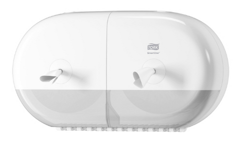 TORK SMARTONE MINI TOILET ROLL DISPENSER - T9 - TWIN WHITE