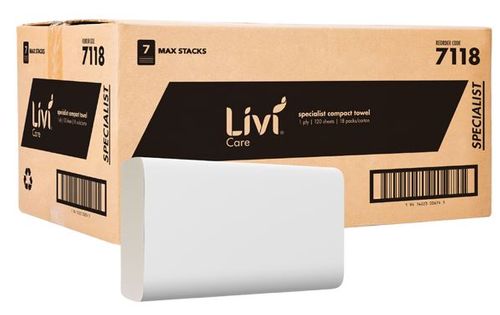 COMPACT HAND TOWEL - 120SH/PACK, 20 PACK/CTN (7118)