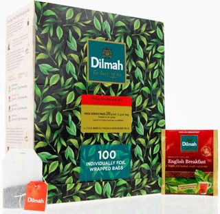 DILMAH ENGLISH BREAKFAST FOIL WRAPPED TEA BAGS - 100/BOX
