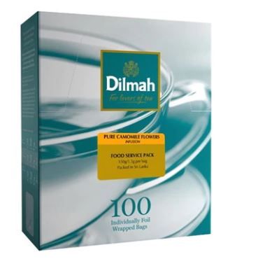 DILMAH CAMOMILE FOIL WRAPPED TEA BAGS - 100/BOX