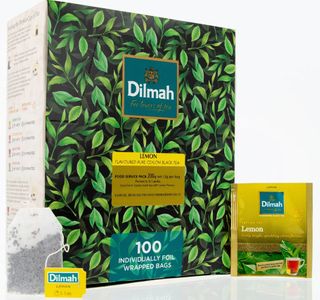 DILMAH - LEMON FOIL WRAPPED TEA BAGS - 100/BOX