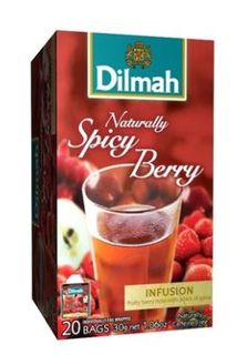 DILMAH NAT SPICY BERRY FOIL WRAPPED TEA BAGS - 20/BOX