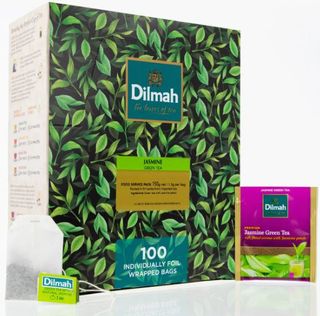 DILMAH JASMINE GREEN FOIL WRAPPED TEA BAGS  - 100/BOX