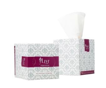 LIVI FACIAL TISSUE - CUBE - 3 PLY - 65 SHEETS - 24/CTN