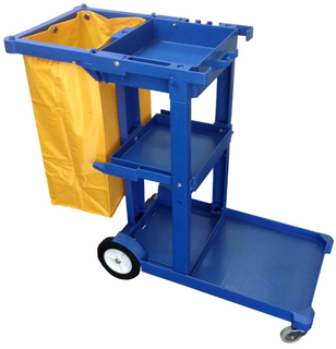 FILTA TITAN UTILITY JANITOR CART - BLUE