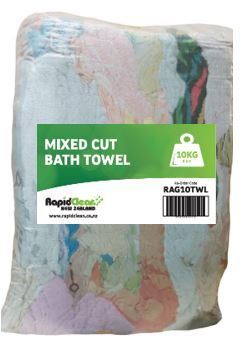 MIXED COLOUR CUT BATH TOWEL - 10KG
