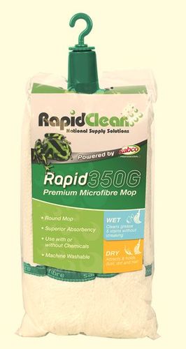 RAPID SABCO MICROFIBRE MOP HEAD - 350G - GREEN