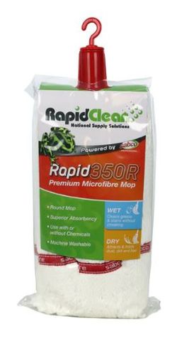 RAPID SABCO MICROFIBRE MOP HEAD - 350G - RED  **BUY 1 GET 1 FREE**