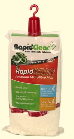 RAPID SABCO MICROFIBRE MOP HEAD - 350G - RED