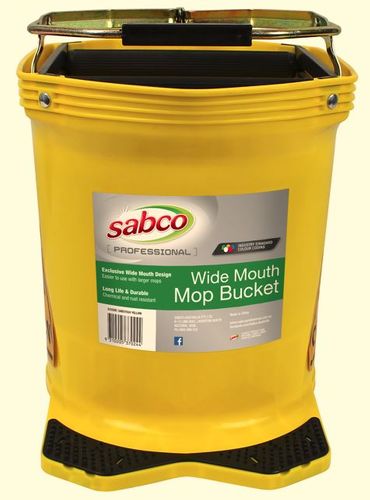SABCO WIDE MOUTH MOP BUCKET - 16L - YELLOW