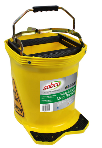 SABCO WIDE MOUTH MOP BUCKET - 16L - YELLOW