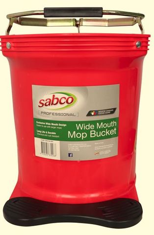 SABCO WIDE MOUTH MOP BUCKET - 16L - RED