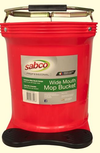 SABCO WIDE MOUTH MOP BUCKET - 16L - RED