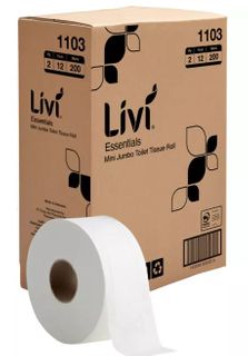 MINI JUMBO TOILET ROLLS  2PLY - 200M X12