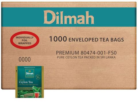 TEA BAGS - DILMAH  PREMIUM FOIL WRAPPED - 1000/PK