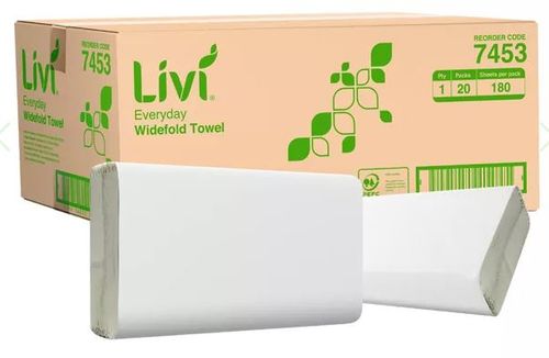 WIDEFOLD HANDTOWEL  - 1PLY - 180SHT  20PK/CTN