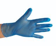 BLUE VINYL POWDER FREE GLOVE - MEDIUM - 100 PER BOX