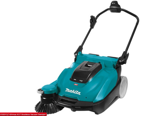 MAKITA BRUSHLESS VACUUM SWEEPER - COMPLETE WITH CHARGER/BATTERIES