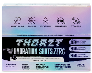 THORZT 99% SUGAR FREE HYDRATION SHOT ZERO NATURAL MIXED FLAVOURS - 50 PACK