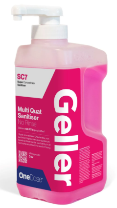 GELLER ONEDOSE SC7 NO RINSE SANITISER - 1L