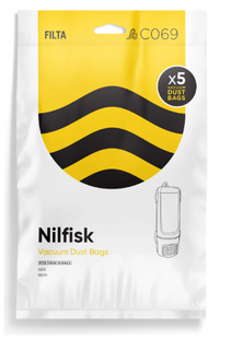NILFISK GD5, GD10 VACUUM BAGS - 5 PACK
