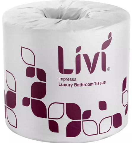 LIVI IMPRESSA 2PLY WRAPPED TOILET TISSUE - 400 SHEETS/48 ROLLS/CTN