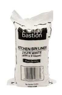 BIN LINER - 27L - WHITE - 50/ROLL