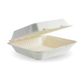 WHITE BIOCANE CLAMSHELL - LARGE SQUARE - 200/CTN