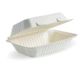 WHITE BIOCANE CLAMSHELL - RECTANGLE - 250/CTN
