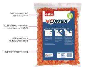 VORTEX DISPOSABLE UNCORDED EARPLUGS - 500 PAIRS