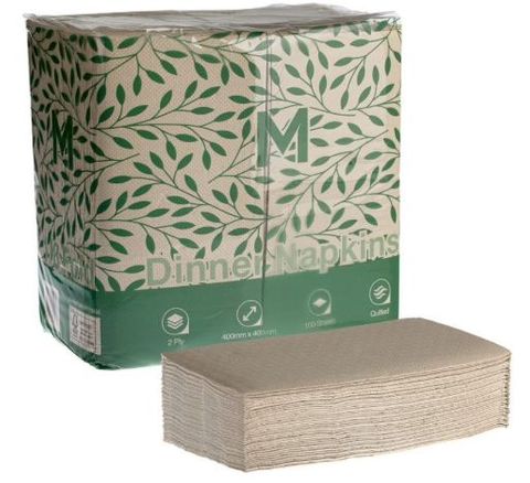 NATURAL - QUILTED DINNER NAPKIN - 8 FOLD - 800/CTN