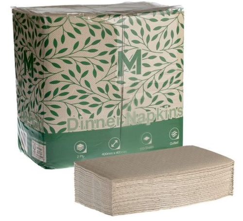 NATURAL - QUILTED DINNER NAPKIN - 8 FOLD - 800/CTN