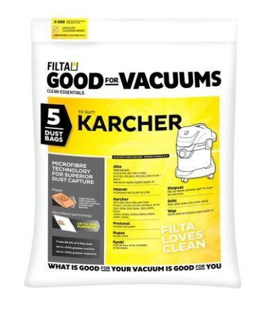 FILTA WET & DRY 30L VACUUM BAGS - 5 PACK (CO20)