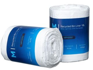 RUBBISH BAGS   - 18LT  -  WHITE - 50/ROLL -