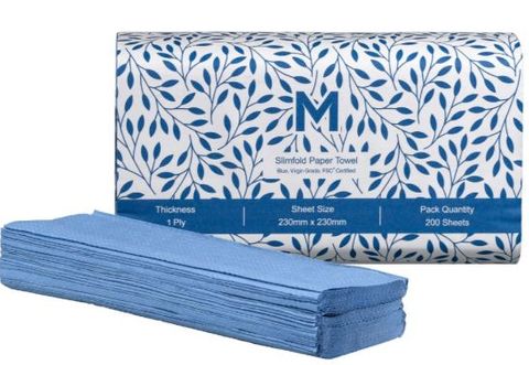 SLIMFOLD PAPER TOWELS - BLUE - 4000/CTN