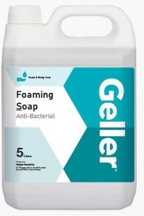GELLER FOAMING HAND SOAP - ANTI-BAC - 5L