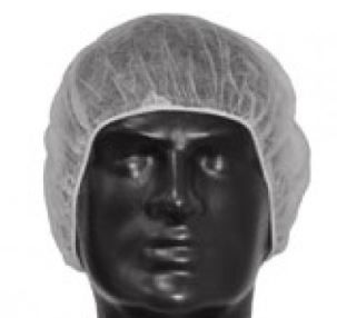 HAIR NET (BOUFFANT HAT) 21" WHITE  -  100/PK