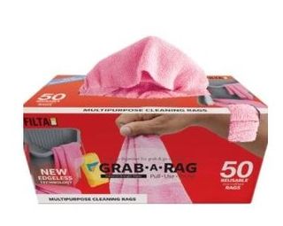 GRAB-A-RAG 50PK MICROFIBRE PINK