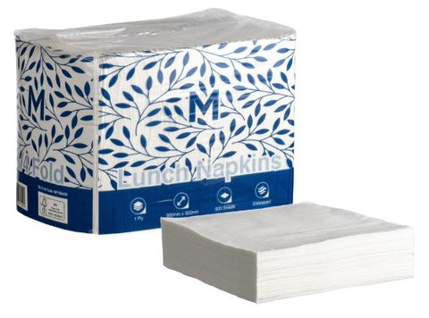 LUNCH NAPKIN  - WHITE 1/4 FOLD - 3000/CTN