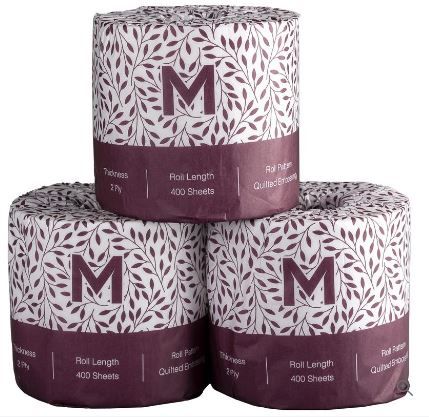 LUXURY 2PLY WRAPPED TOILET TISSUE - 400 SHEETS/48 ROLLS/CTN