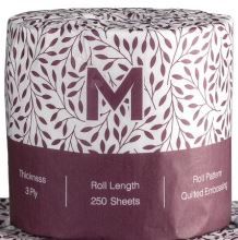 LUXURY WRAPPED TOILET TISSUE - 3PLY - 225 SH/ROLL - 48 ROLL/CTN