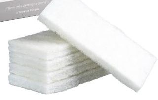 THICK SCOURING PADS - WHITE - 5 PADS PER PACK